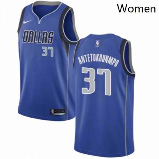Womens Nike Dallas Mavericks 37 Kostas Antetokounmpo Swingman Royal Blue Road NBA Jersey Icon Edition